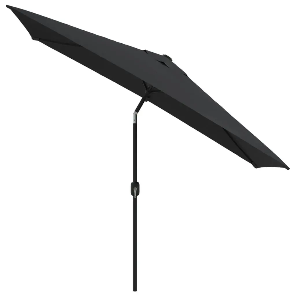 Outdoor Parasol with Metal Pole 300x200 cm Black 47128