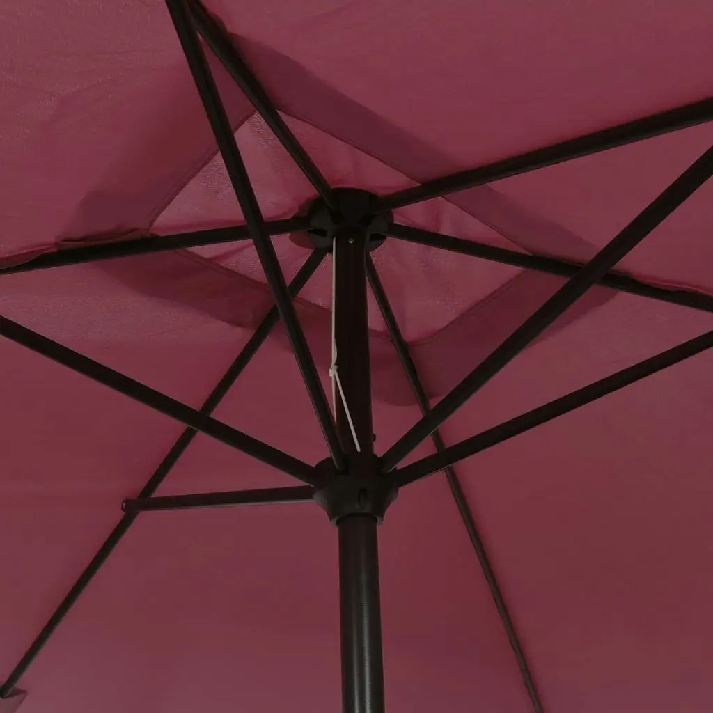 Outdoor Parasol with Metal Pole 300x200 cm Bordeaux Red 44503