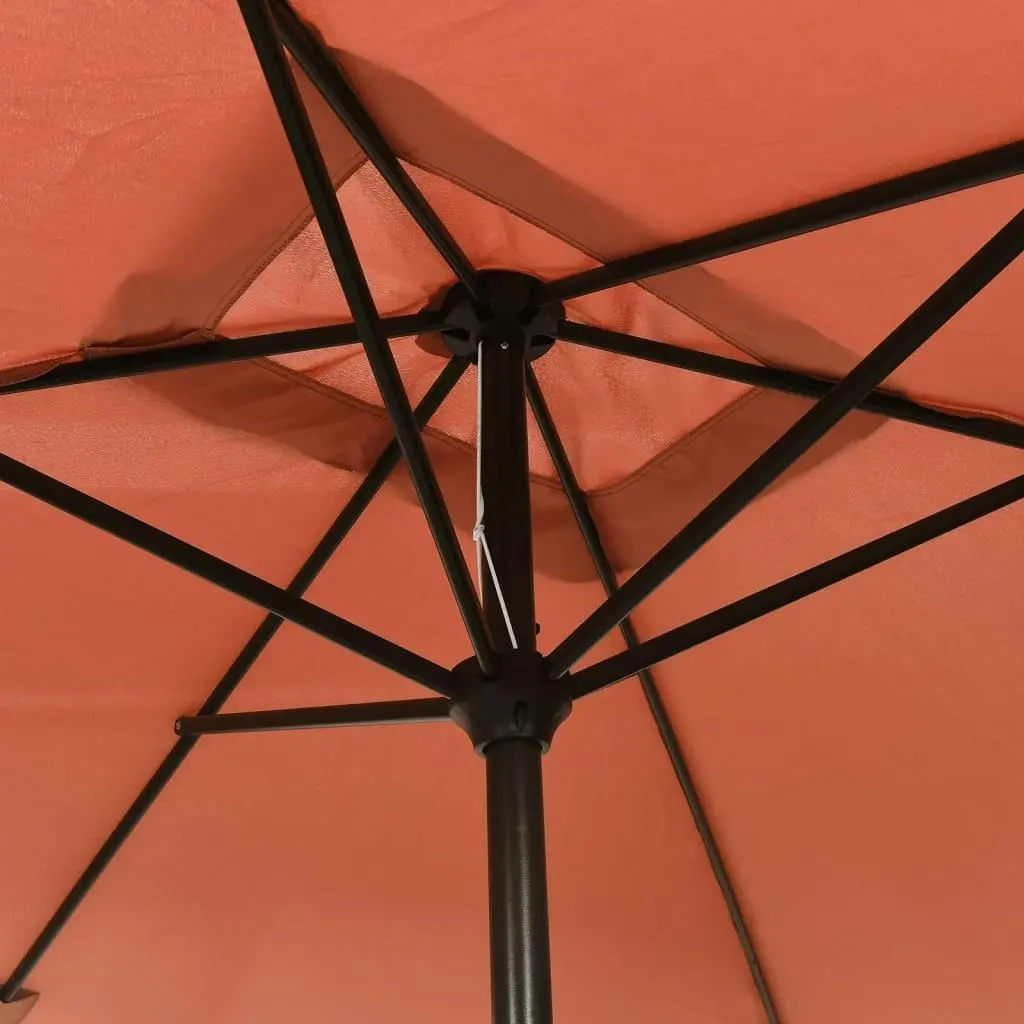 Outdoor Parasol with Metal Pole 300x200 cm Terracotta 44504