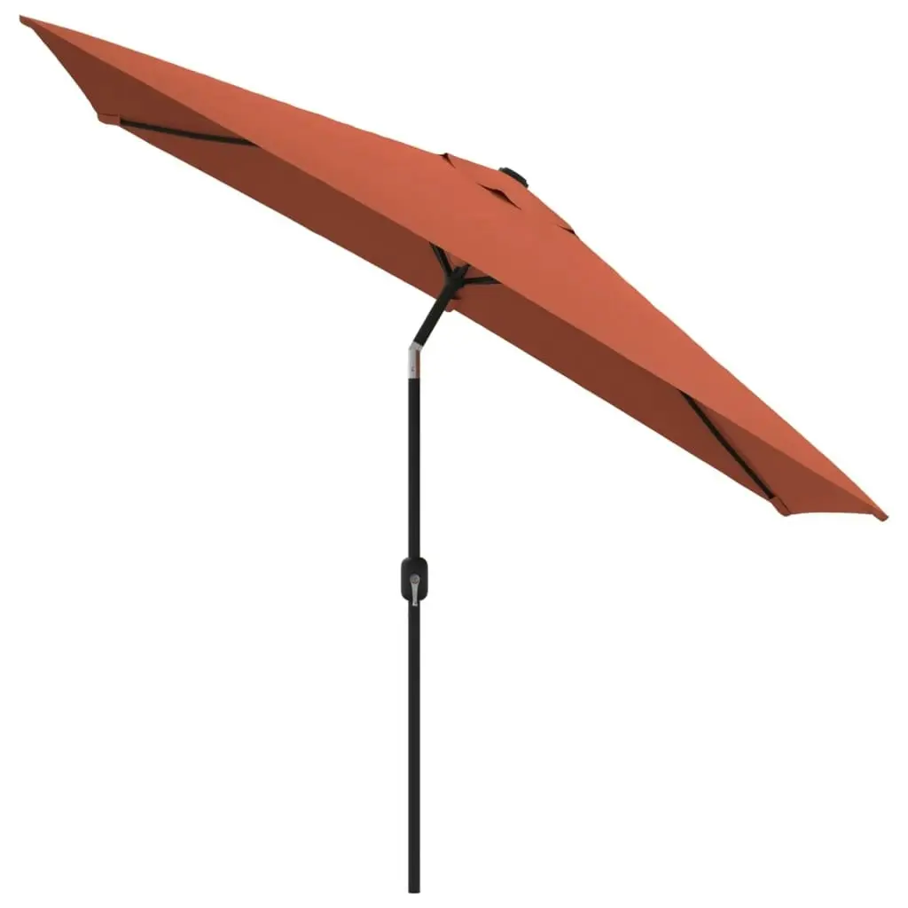 Outdoor Parasol with Metal Pole 300x200 cm Terracotta 44504