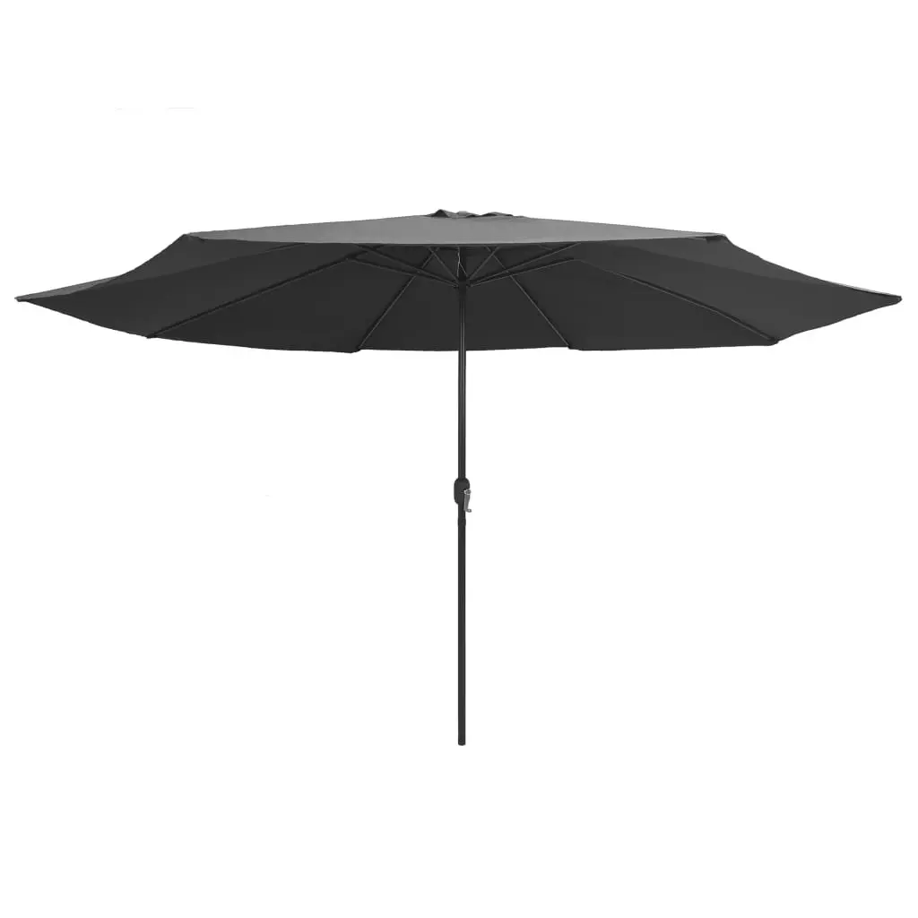 Outdoor Parasol with Metal Pole 400 cm Anthracite 47380