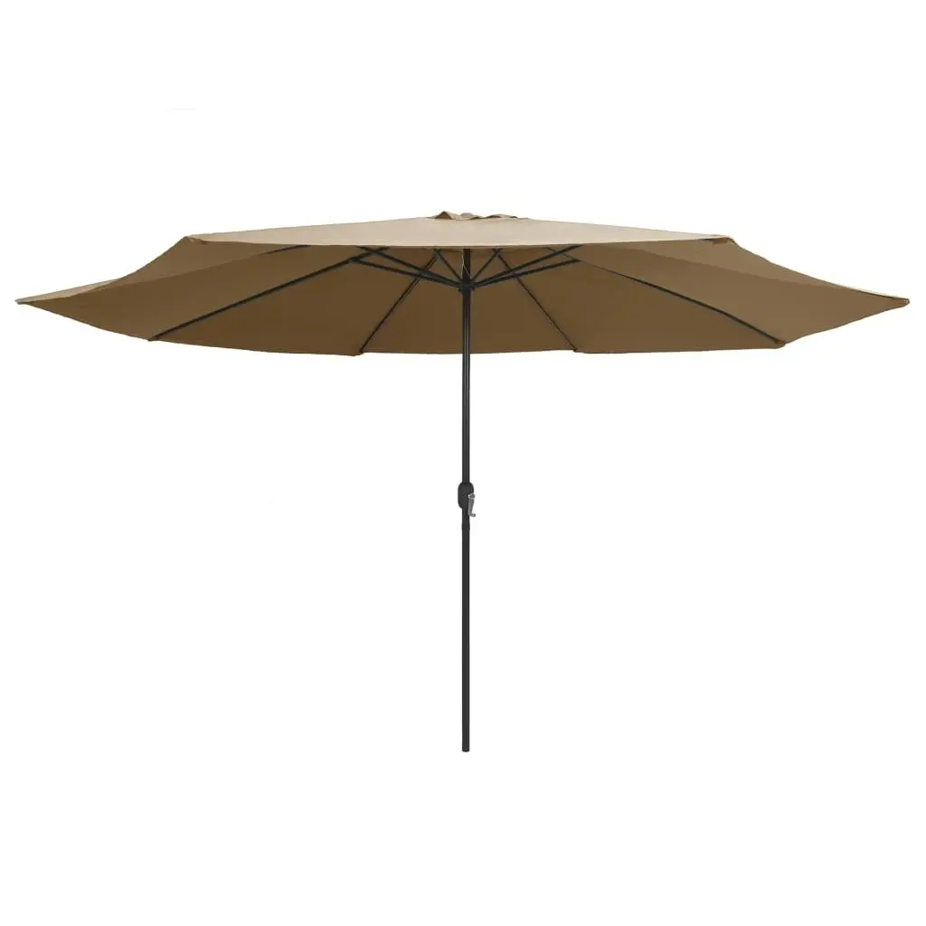 Outdoor Parasol with Metal Pole 400 cm Taupe 47381