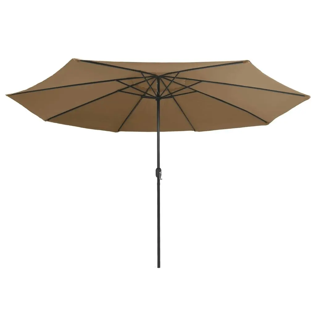 Outdoor Parasol with Metal Pole 400 cm Taupe 47381