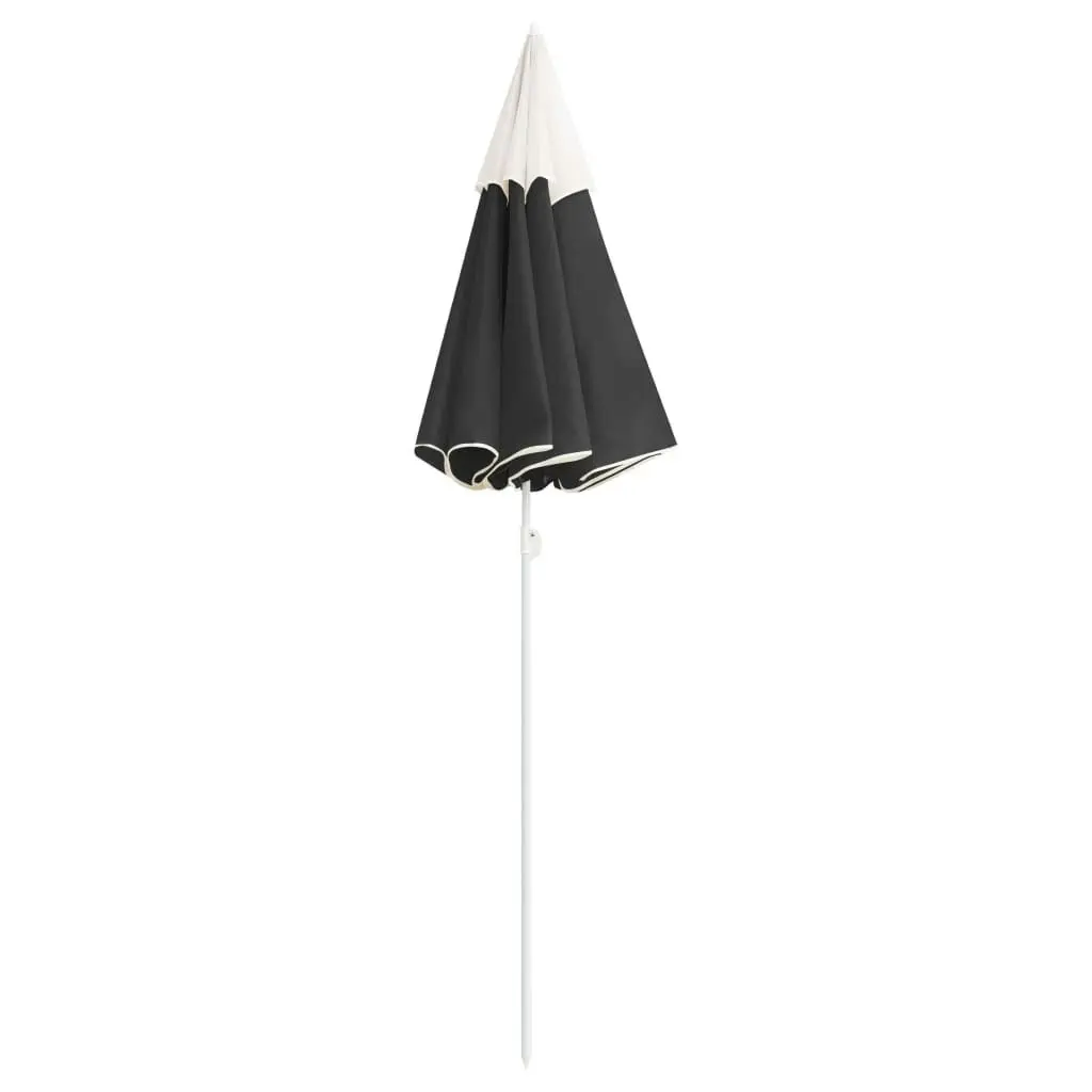 Outdoor Parasol with Steel Pole Anthracite 180 cm 315542