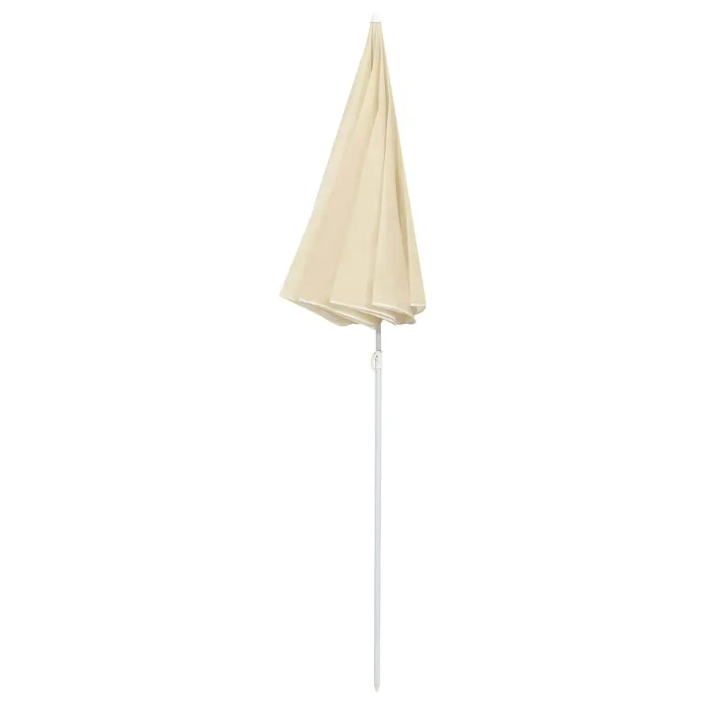 Outdoor Parasol with Steel Pole Sand 180 cm 315537