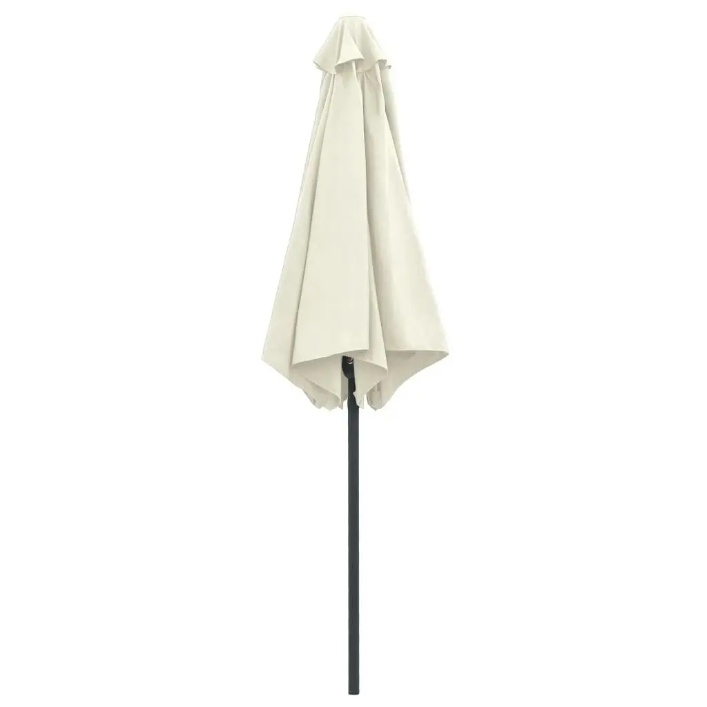 Outdoor Parasol with Aluminium Pole 270x246 cm Sand White 47345