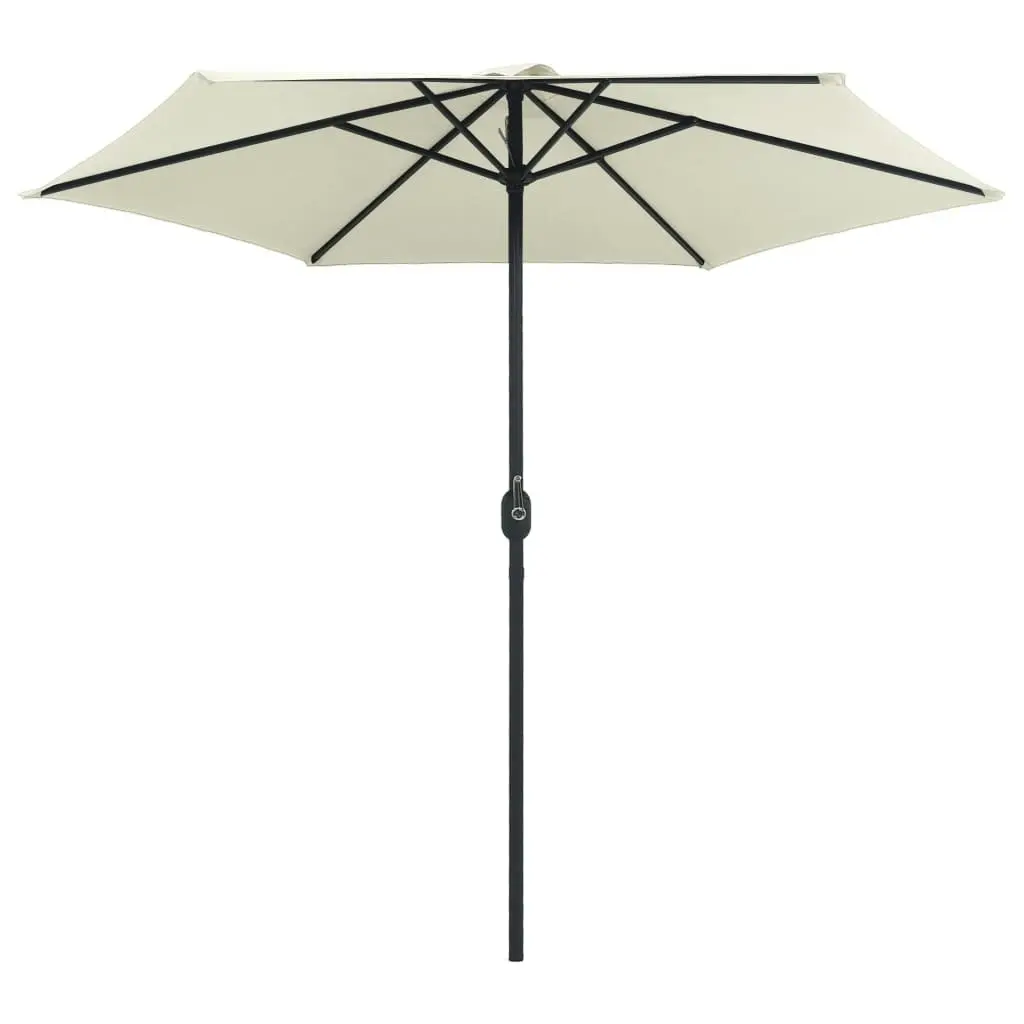 Outdoor Parasol with Aluminium Pole 270x246 cm Sand White 47345