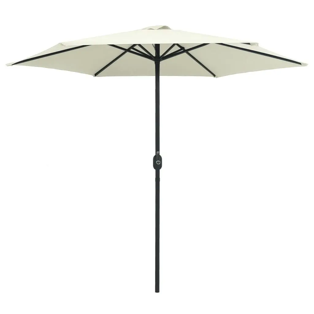 Outdoor Parasol with Aluminium Pole 270x246 cm Sand White 47345