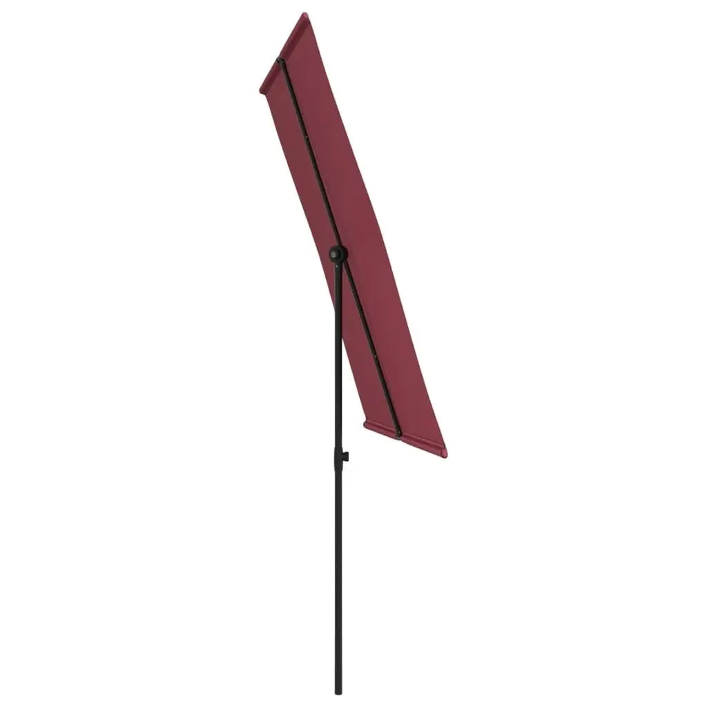 Outdoor Parasol with Aluminium Pole 2x1.5 m Bordeaux Red 47340