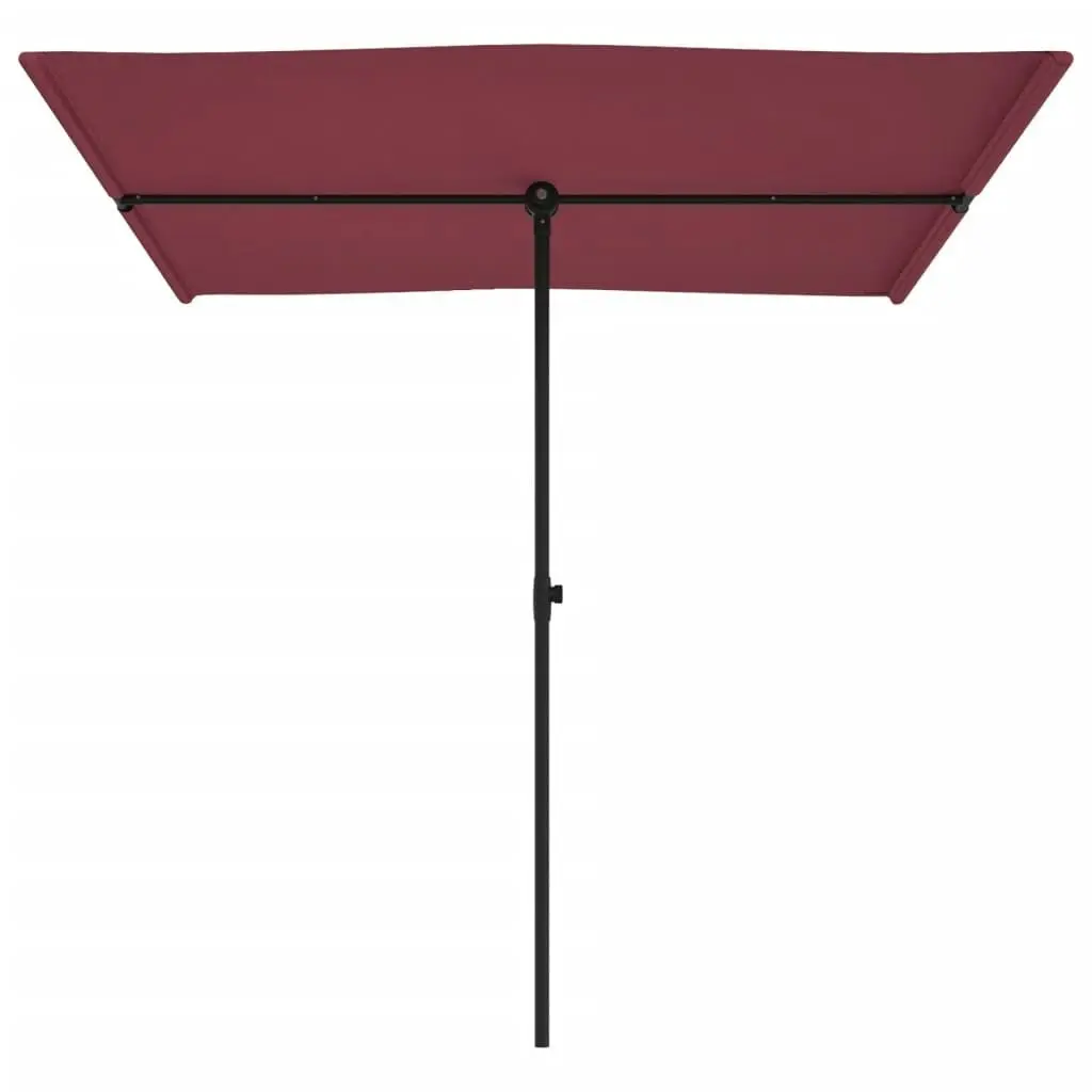 Outdoor Parasol with Aluminium Pole 2x1.5 m Bordeaux Red 47340