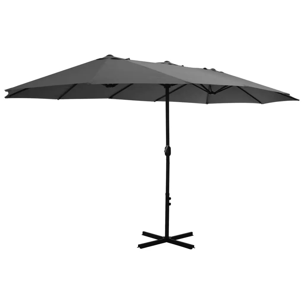 Outdoor Parasol with Aluminium Pole 460x270 cm Anthracite 44869