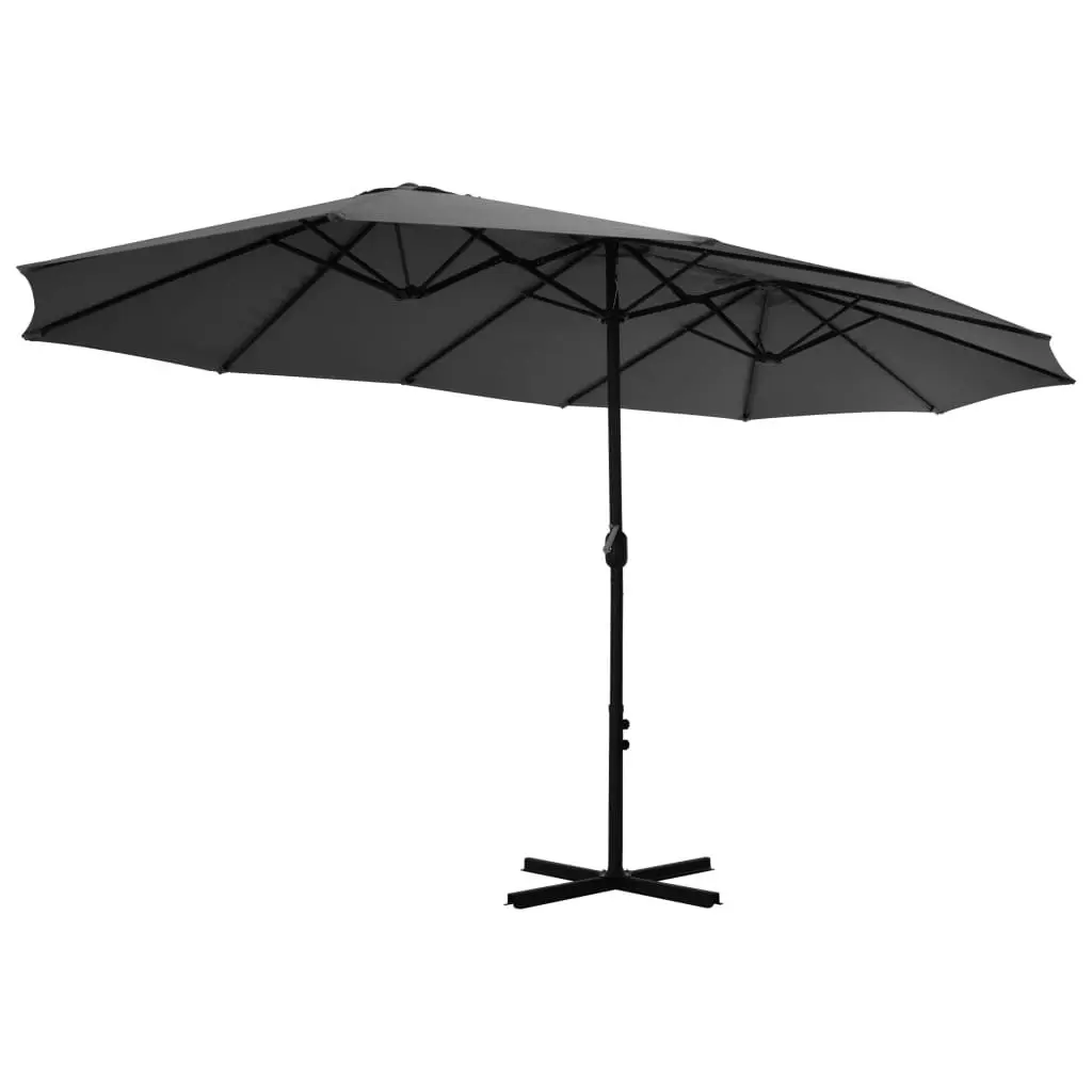 Outdoor Parasol with Aluminium Pole 460x270 cm Anthracite 44869