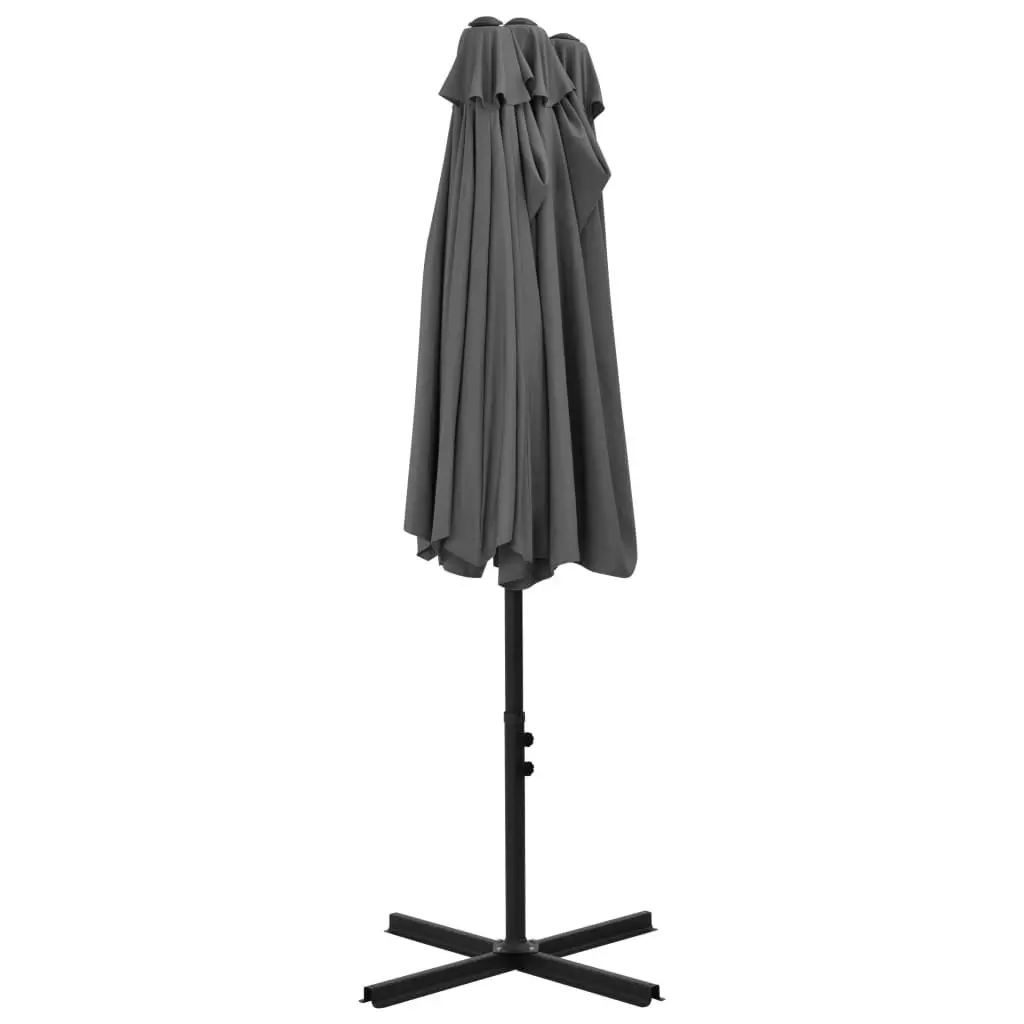 Outdoor Parasol with Aluminium Pole 460x270 cm Anthracite 44869