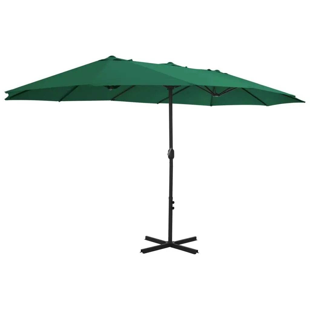 Outdoor Parasol with Aluminium Pole 460x270 cm Green 44867