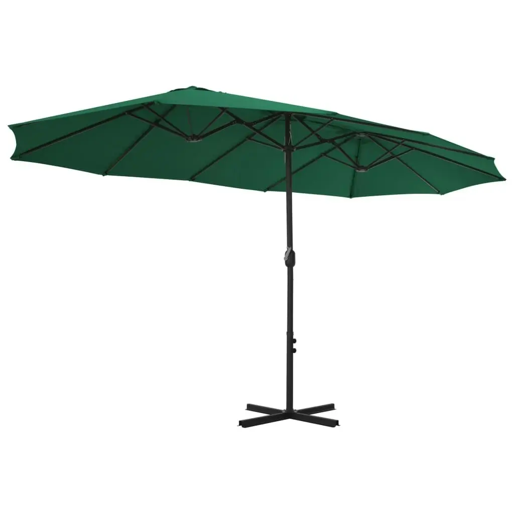 Outdoor Parasol with Aluminium Pole 460x270 cm Green 44867