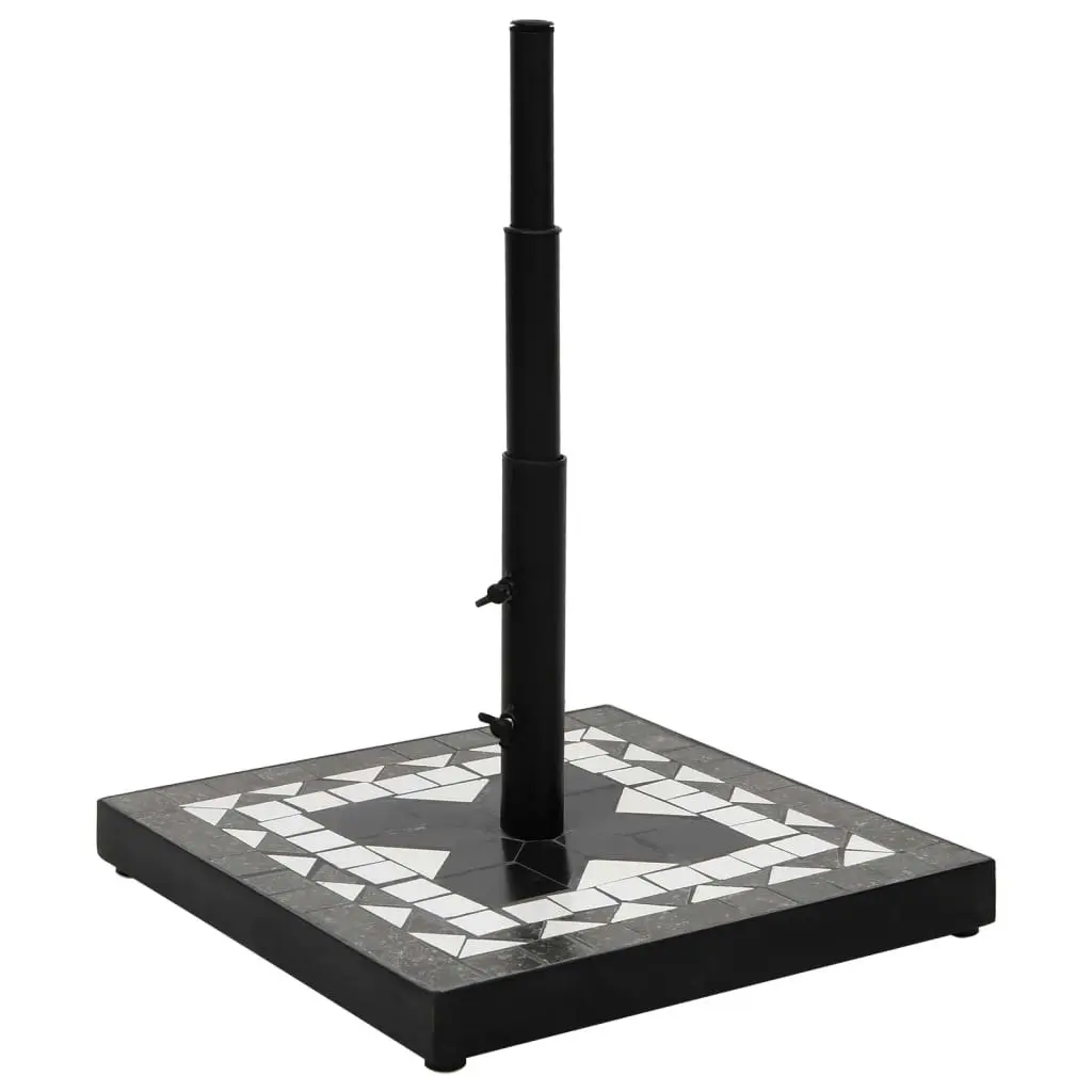 Parasol Base Black and White Square 12 kg 362224