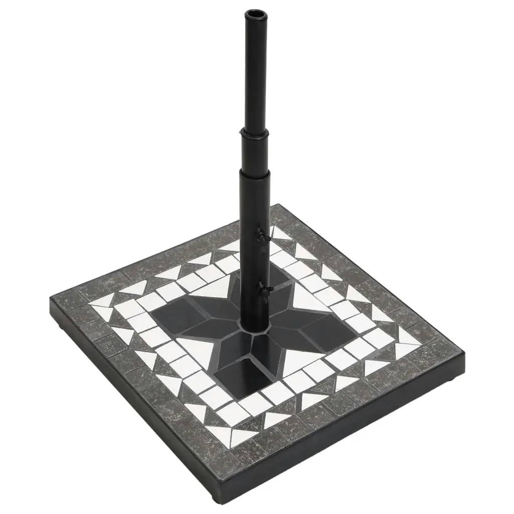 Parasol Base Black and White Square 12 kg 362224