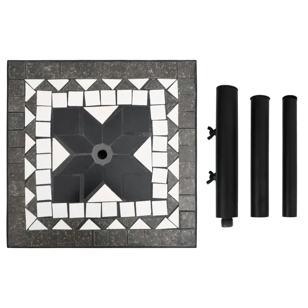 Parasol Base Black and White Square 12 kg 362224