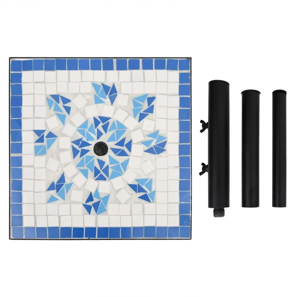 Parasol Base Blue and White Square 12 kg 362222