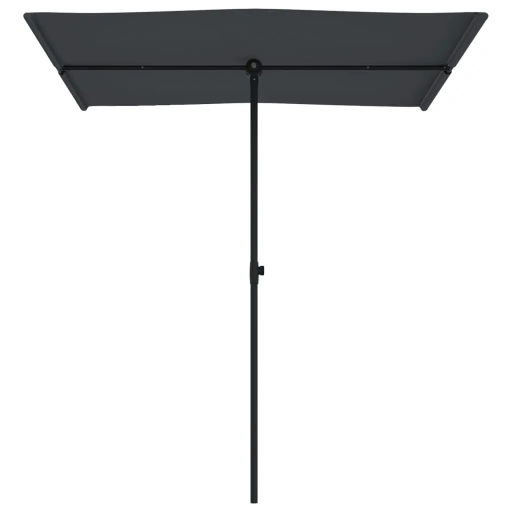 Outdoor Parasol with Aluminium Pole 180x110 cm Black 47334