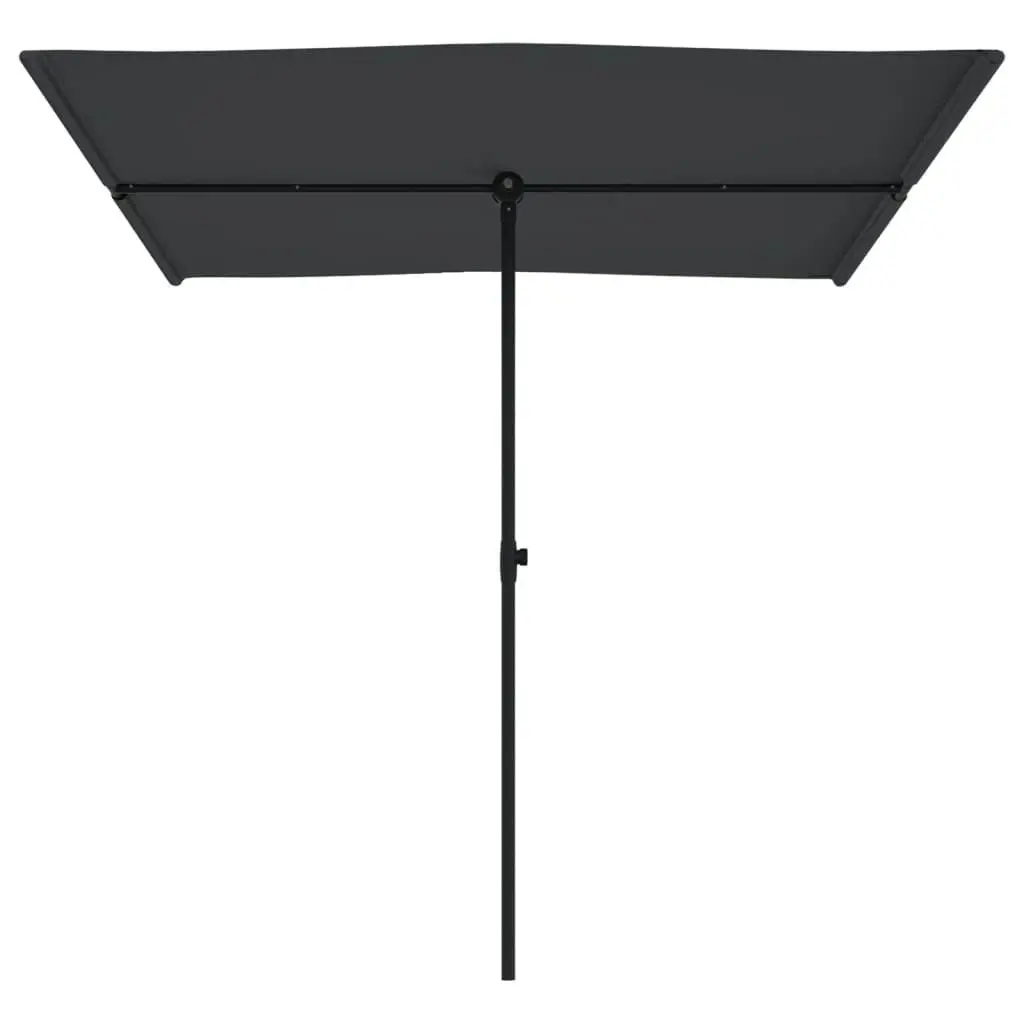 Outdoor Parasol with Aluminium Pole 2x1.5 m Black 47342