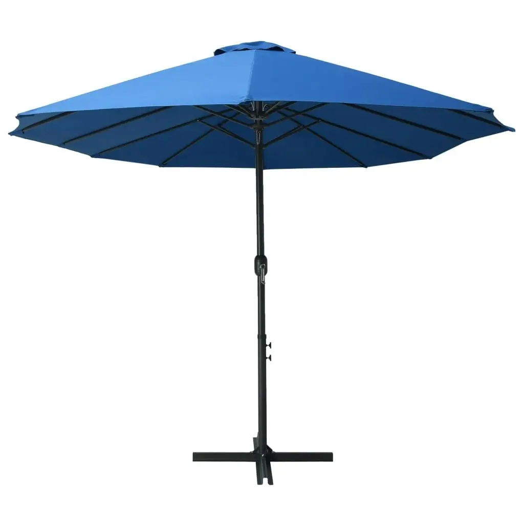 Outdoor Parasol with Aluminium Pole 460x270 cm Blue 47303