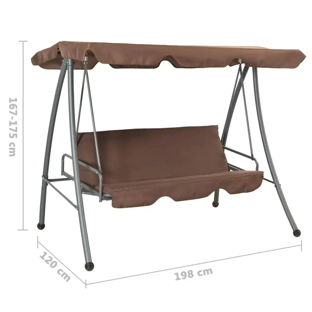 Outdoor Swing Bench with Canopy Coffee 43238