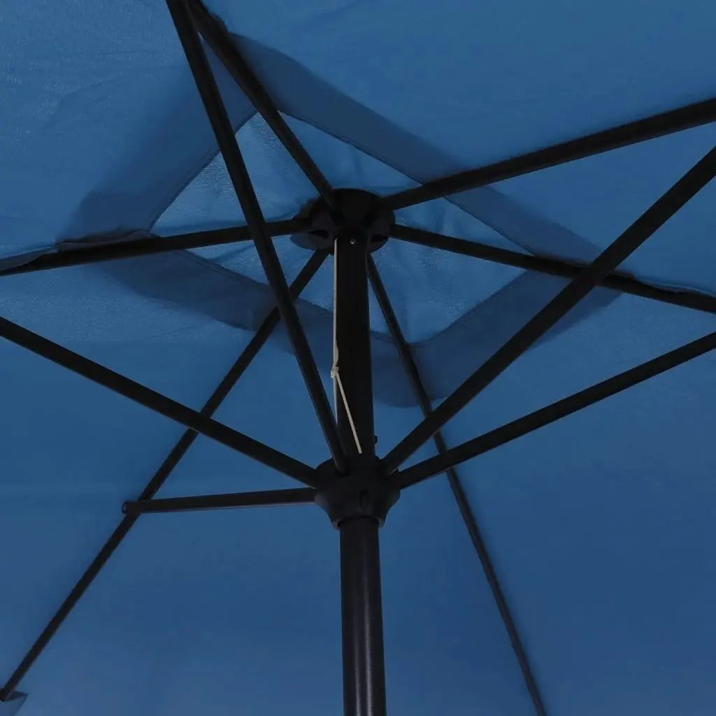 Outdoor Parasol with Metal Pole 300x200 cm Azure 47129