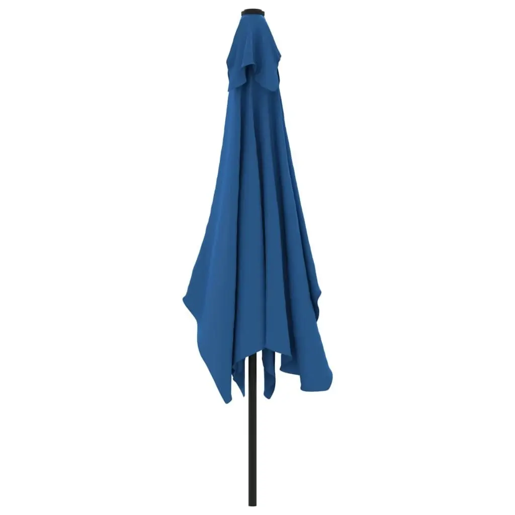 Outdoor Parasol with Metal Pole 300x200 cm Azure 47129