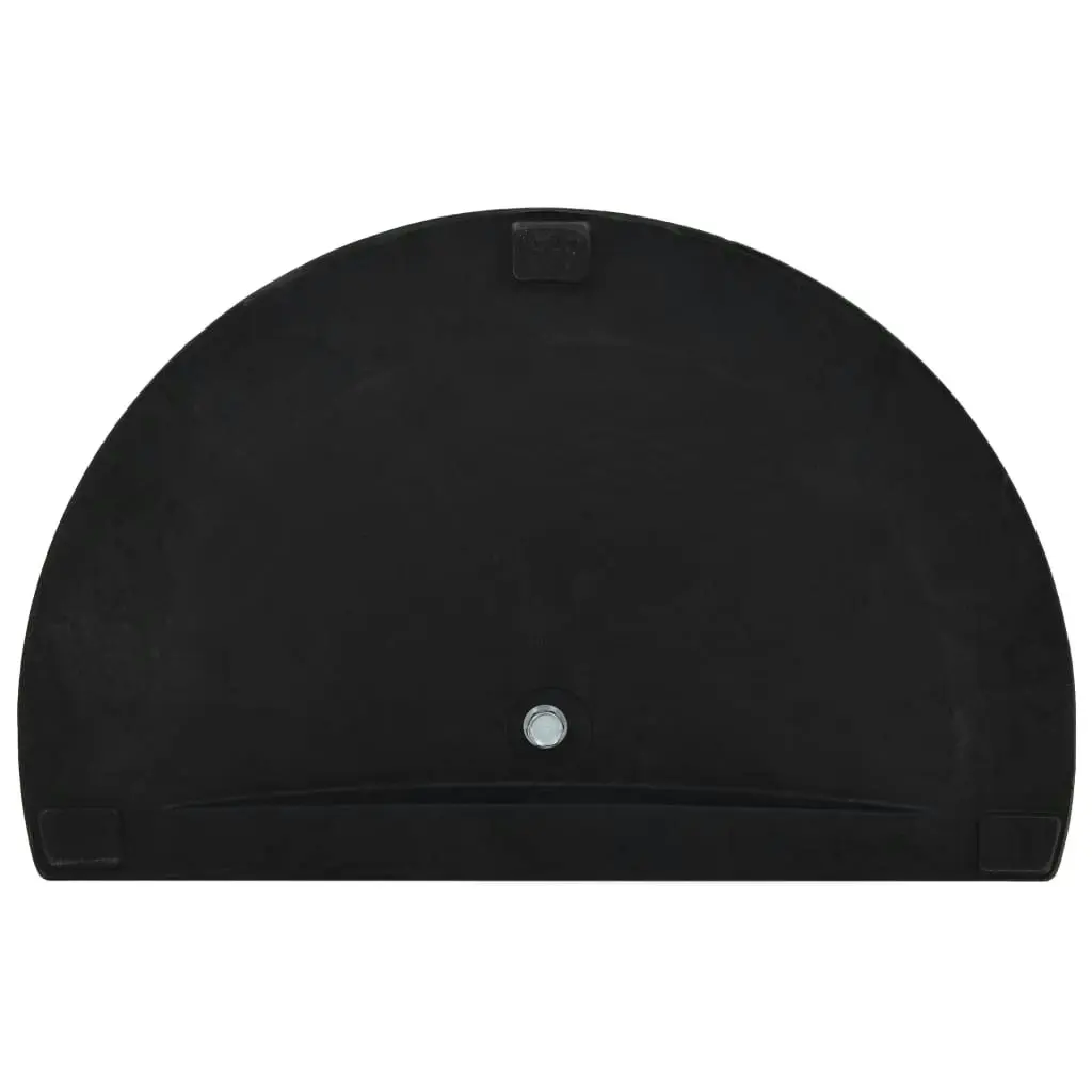 Parasol Base Half Round Polyresin 9 kg Black 45198