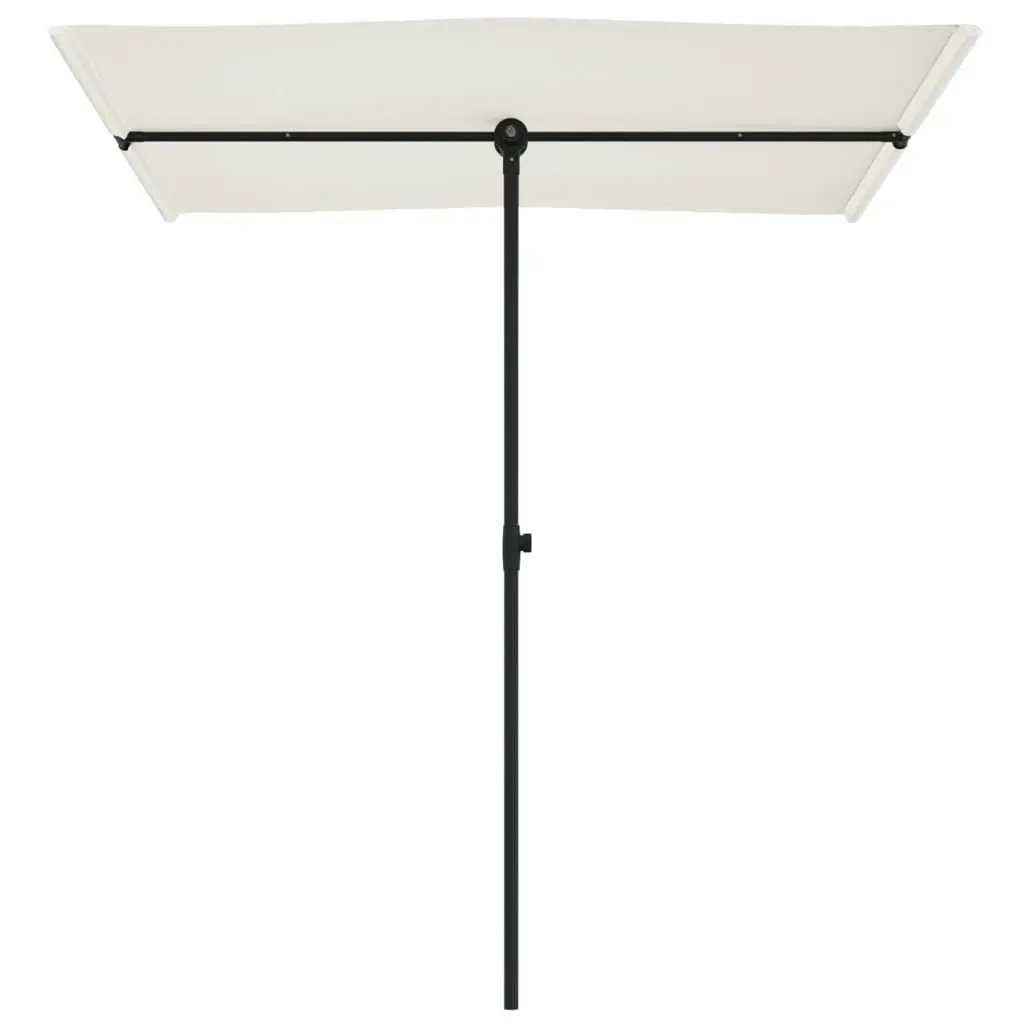 Outdoor Parasol with Aluminium Pole 180x110 cm Sand White 47329