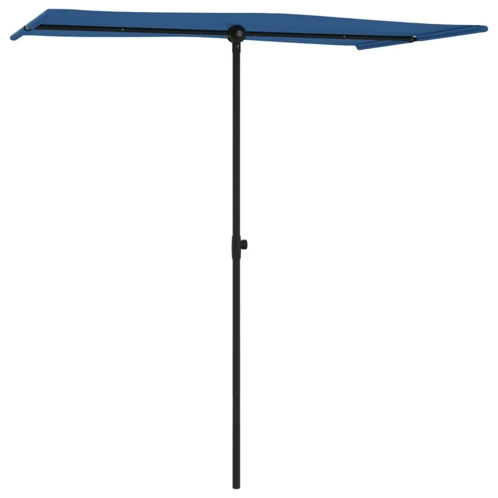 Outdoor Parasol with Aluminium Pole 180x110 cm Azure Blue 47335