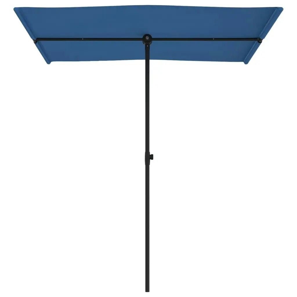 Outdoor Parasol with Aluminium Pole 180x110 cm Azure Blue 47335