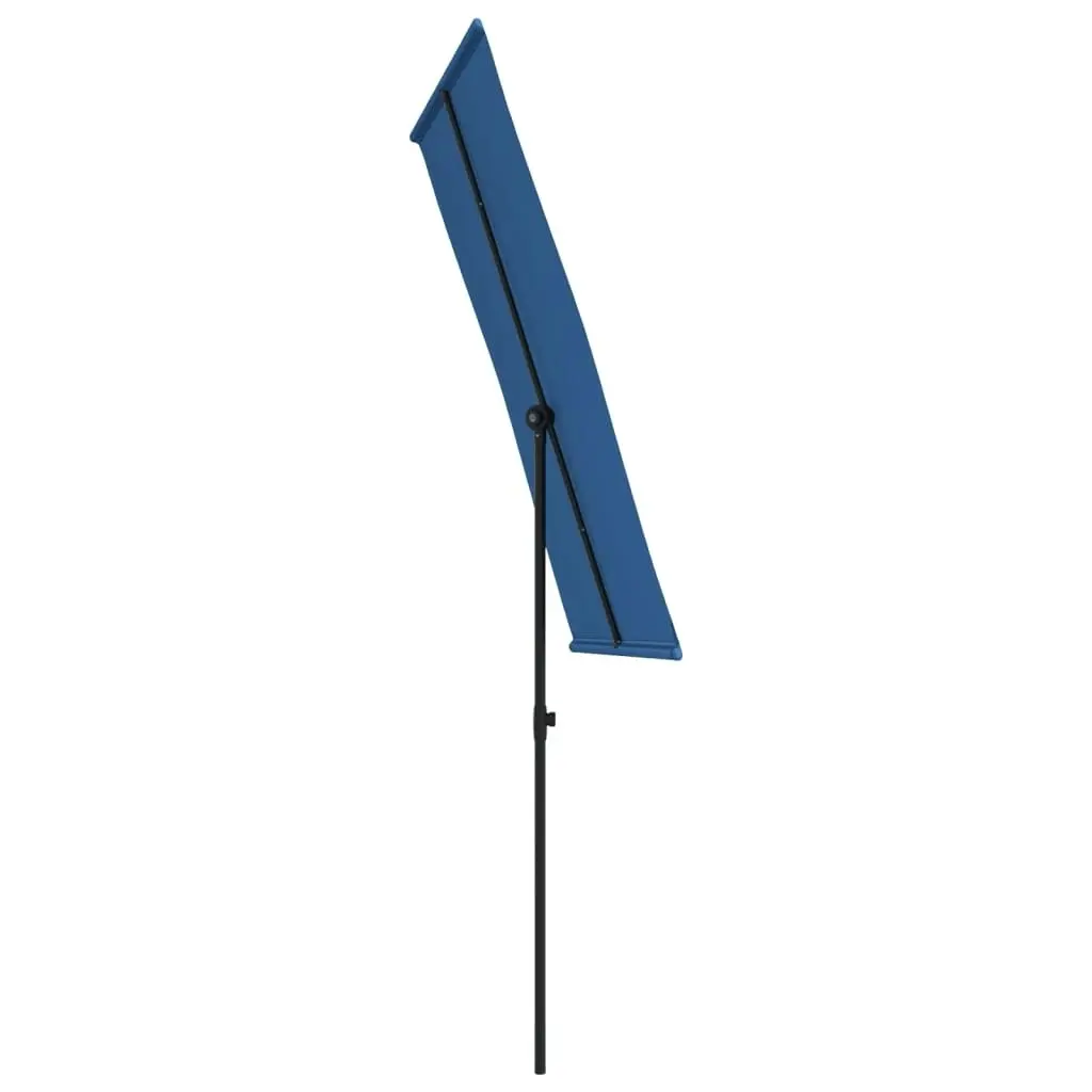 Outdoor Parasol with Aluminium Pole 180x110 cm Azure Blue 47335