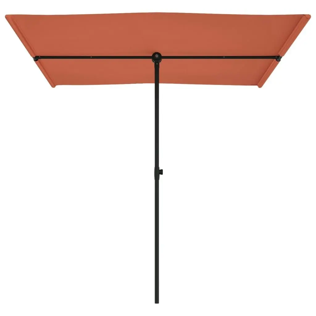 Outdoor Parasol with Aluminium Pole 2x1.5 m Terracotta 47341