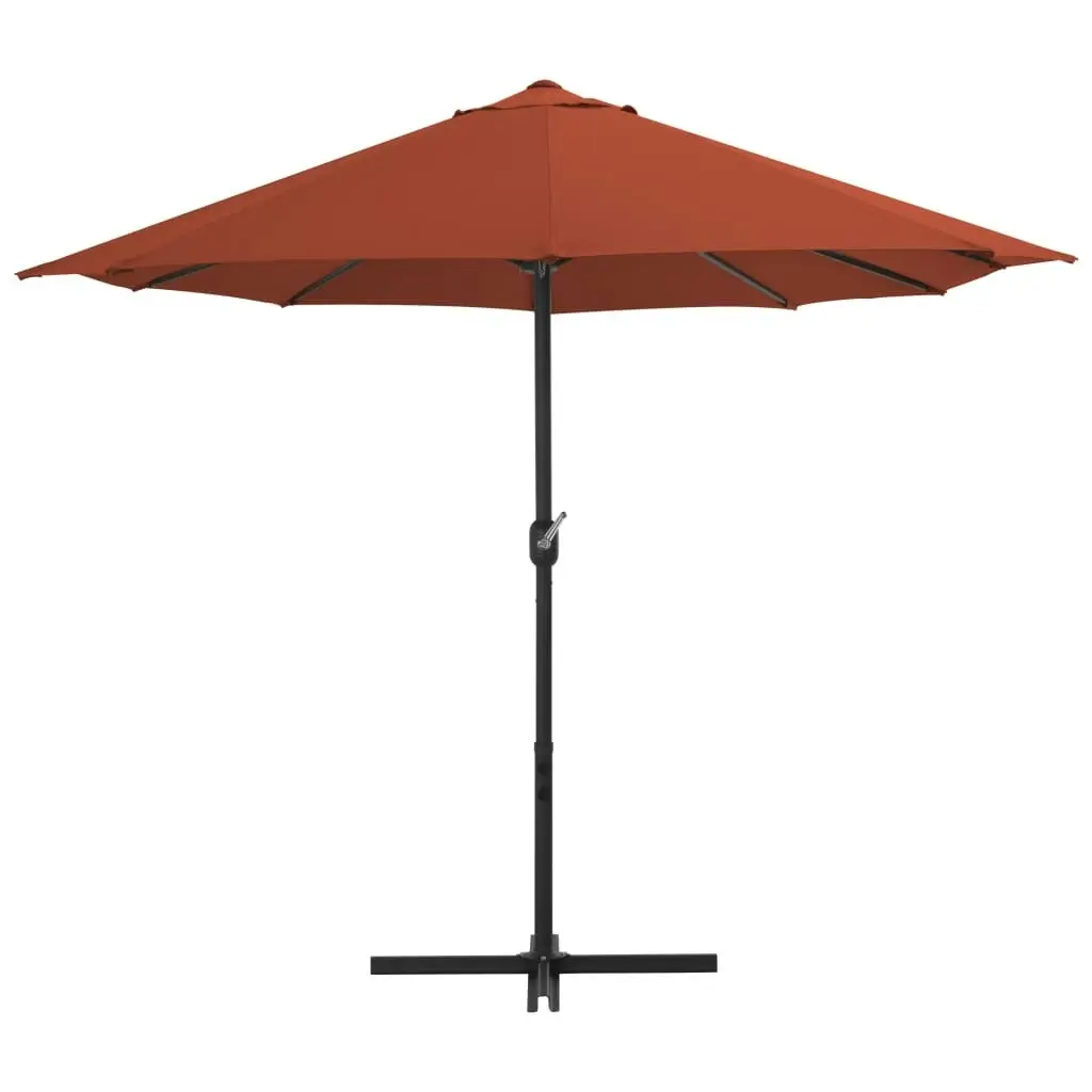 Outdoor Parasol with Aluminium Pole 460x270 cm Terracotta 44872