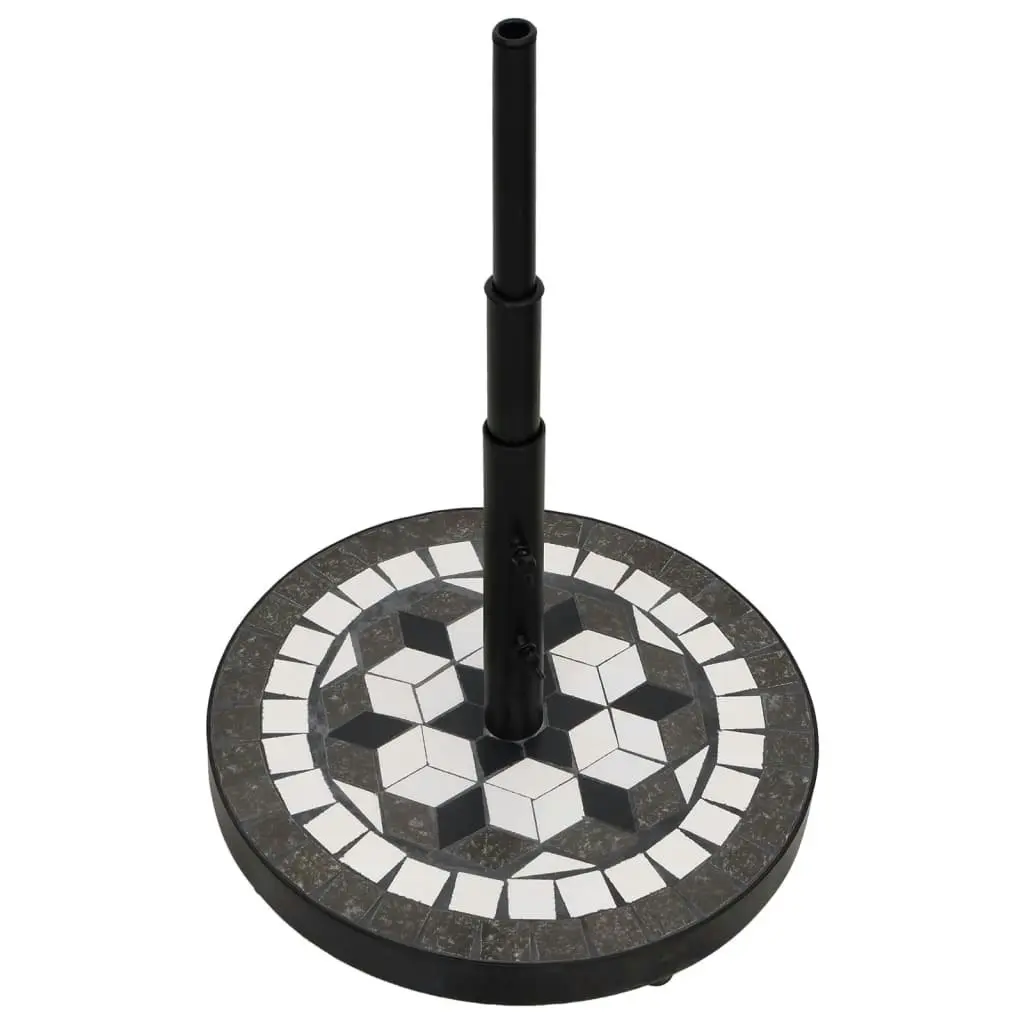 Parasol Base Black and White Round 12 kg 362223