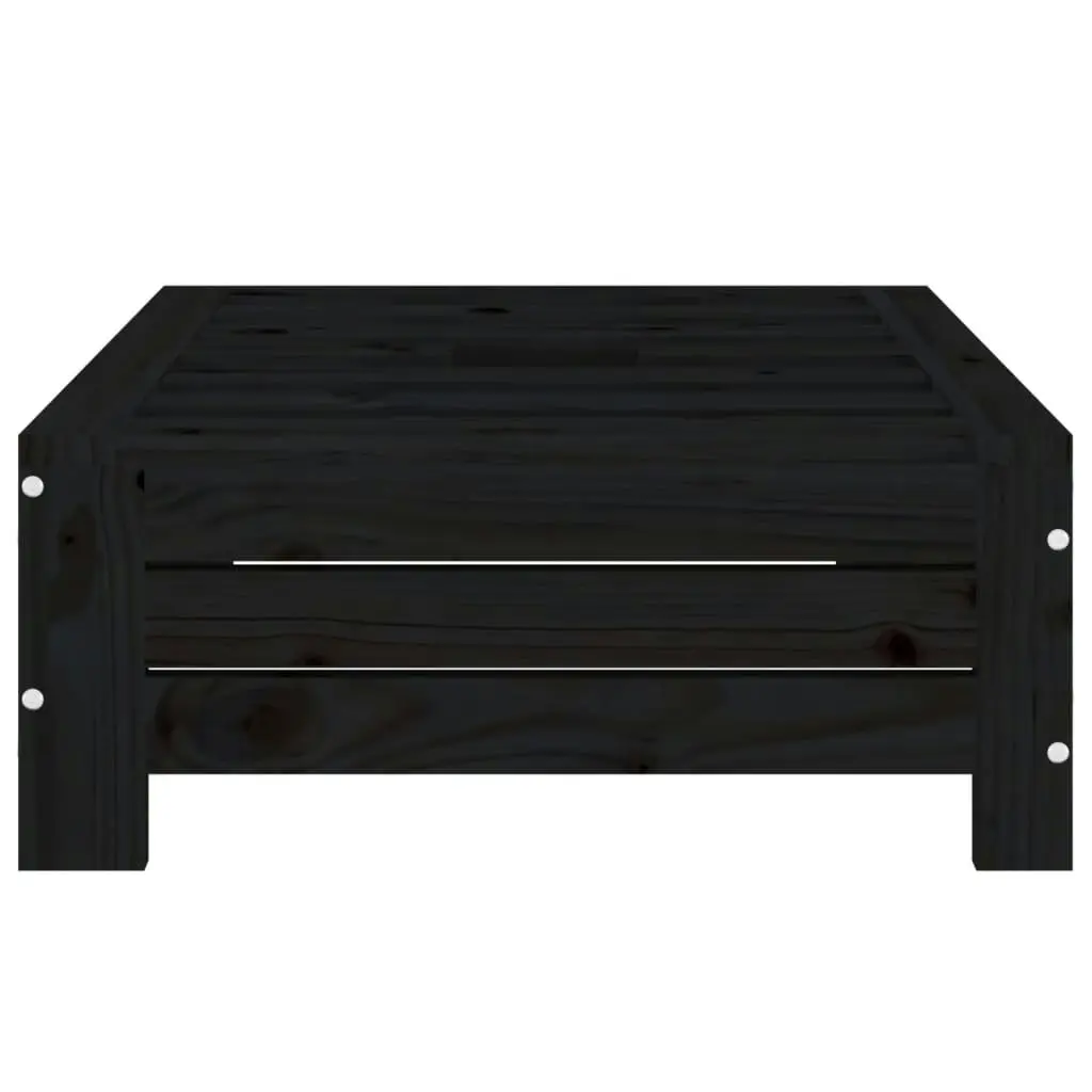 Parasol Base Cover Black Solid Wood Pine 825335