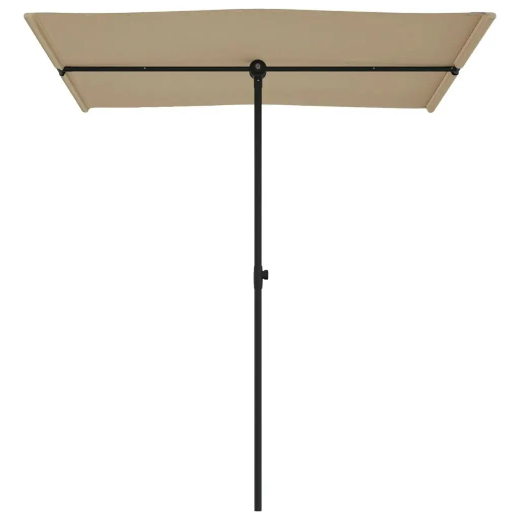 Outdoor Parasol with Aluminium Pole 180x110 cm Taupe 47331