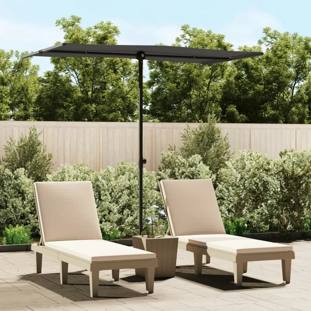 Outdoor Parasol with Aluminium Pole 180x110 cm Anthracite 47330