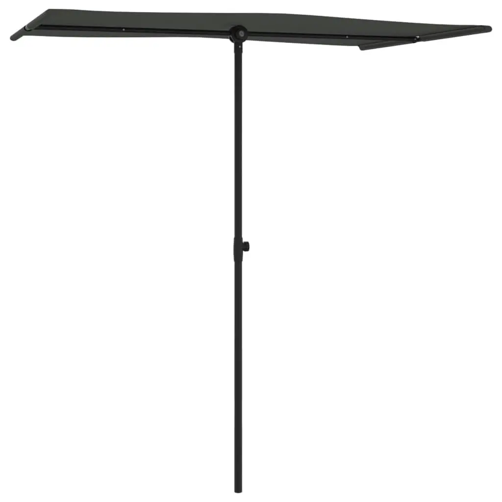 Outdoor Parasol with Aluminium Pole 180x110 cm Anthracite 47330