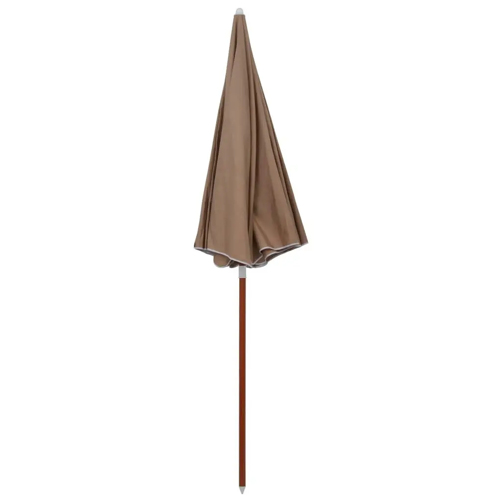 Parasol with Steel Pole 240 cm Taupe 47802