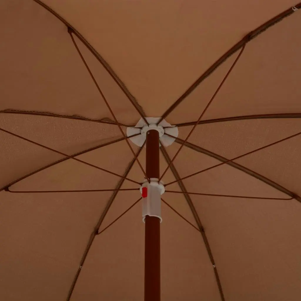 Parasol with Steel Pole 240 cm Taupe 47802