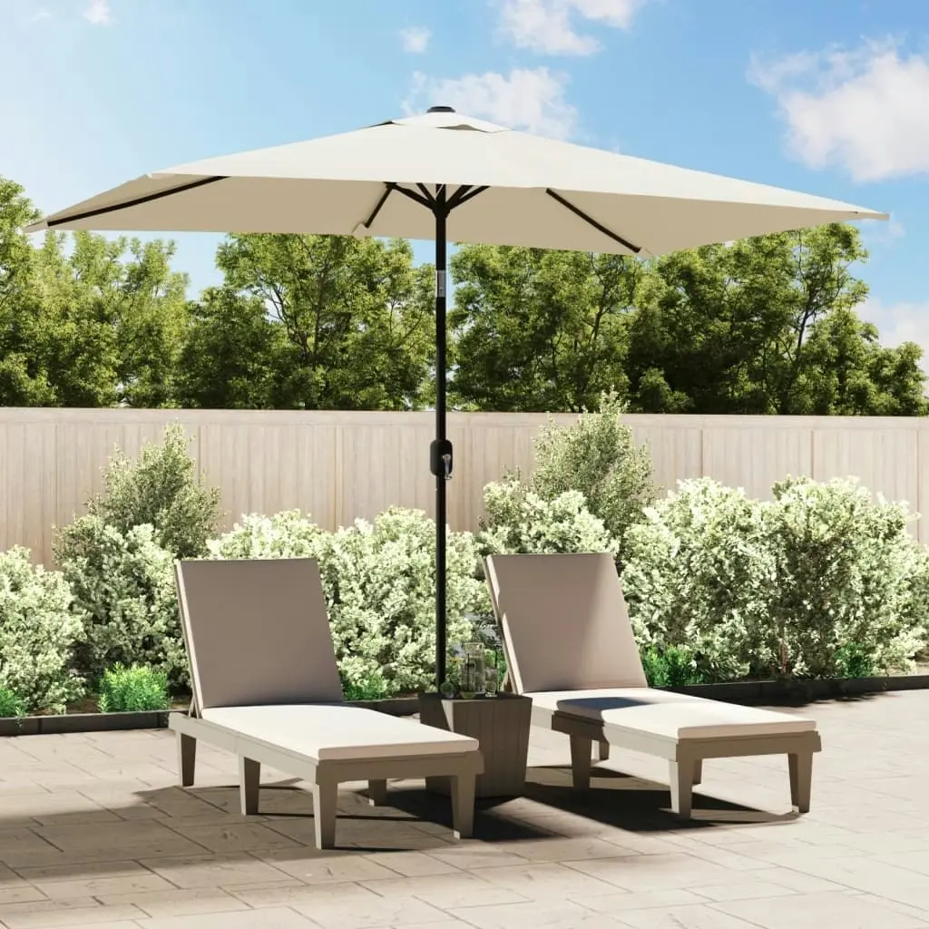 Parasol 200 x 300 cm Sand White Rectangular 40772