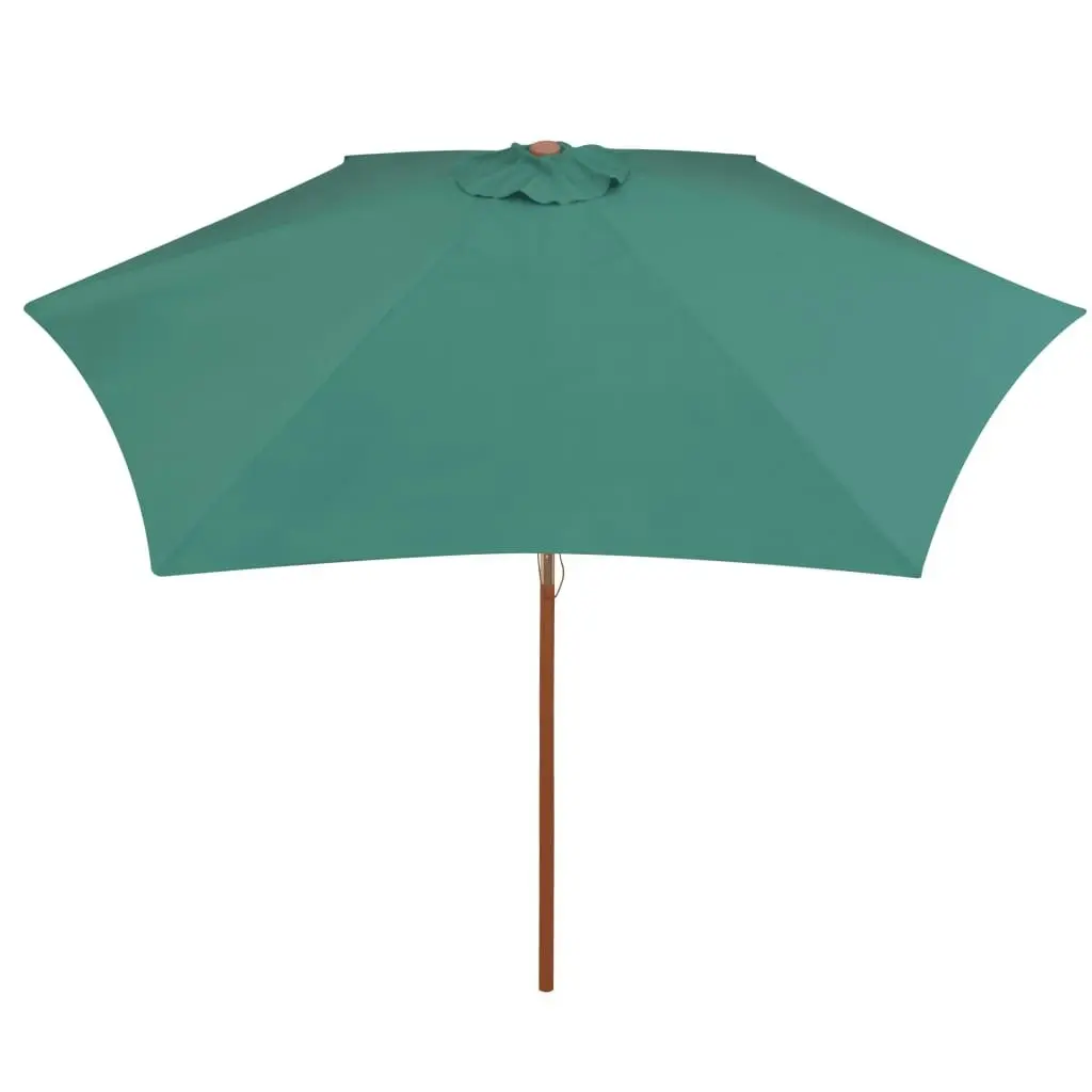 Parasol 270x270 cm Wooden Pole Green 42961