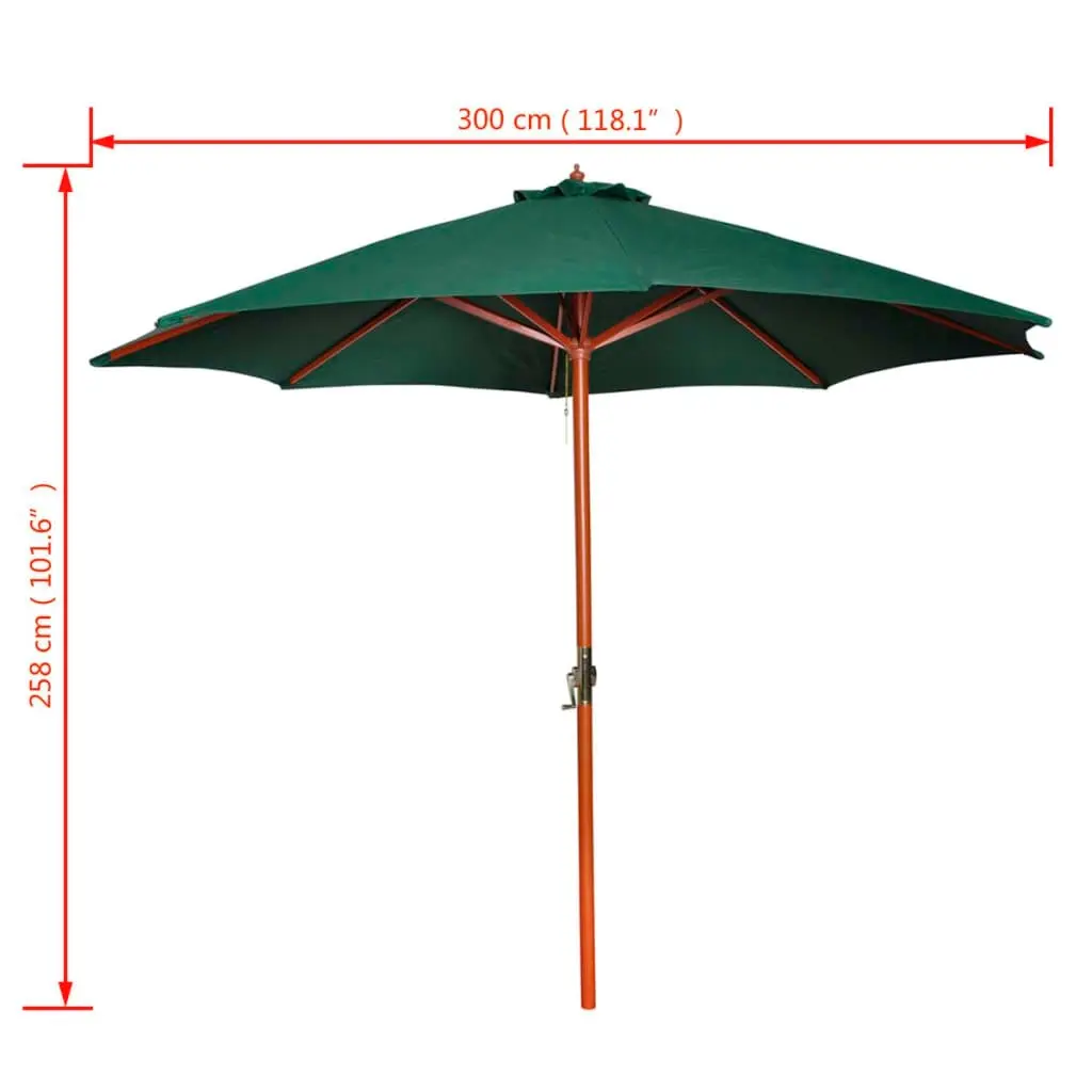 Parasol Green 258 cm 40436