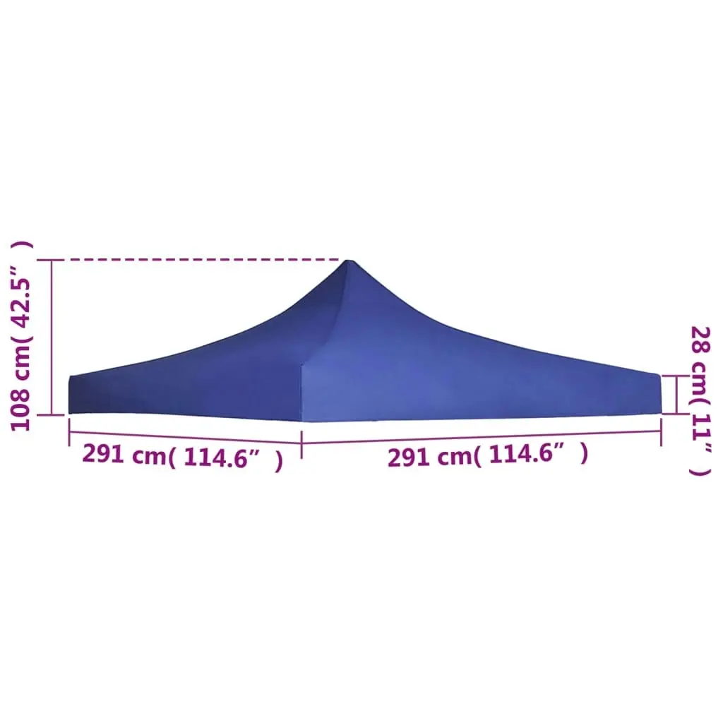 Party Tent Roof 3x3 m Blue 44984