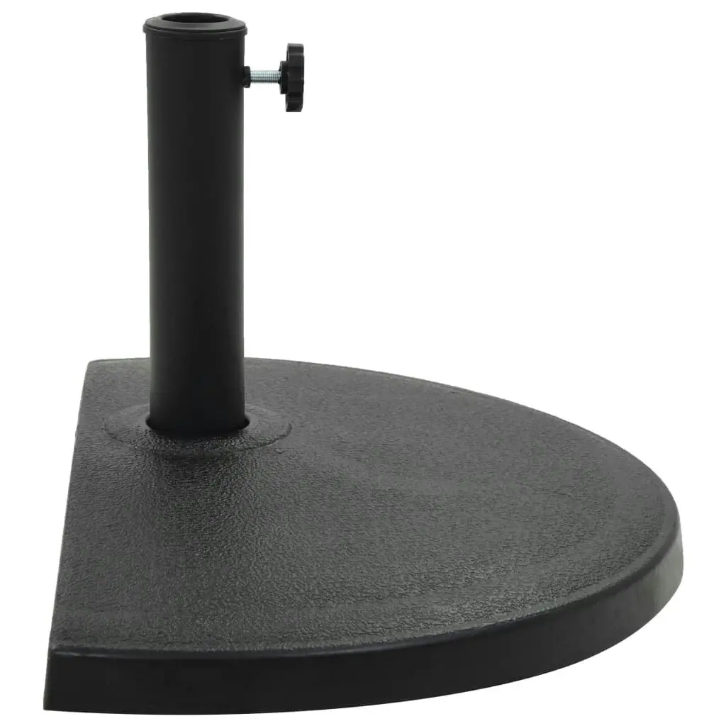 Parasol Base Half Round Polyresin 15 kg Black 45199