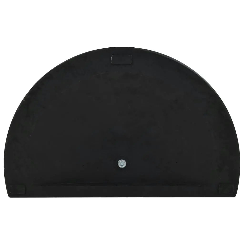 Parasol Base Half Round Polyresin 15 kg Black 45199