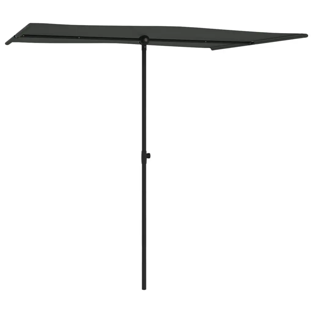 Outdoor Parasol with Aluminium Pole 2x1.5 m Anthracite 47338